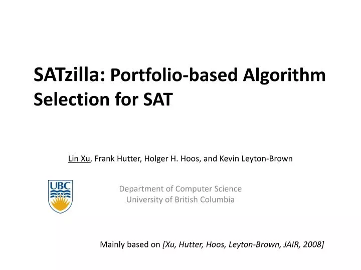 satzilla portfolio based algorithm selection for sat