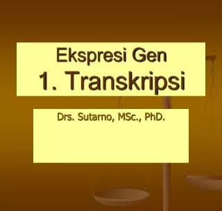 ekspresi gen 1 transkripsi