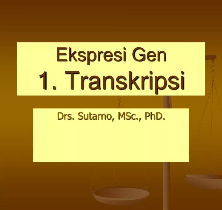 ekspresi gen 1 transkripsi