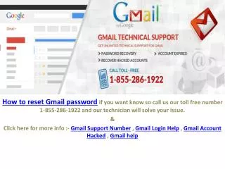 Call 1-855-286-1922 Gmail problems| Gmail Account Settings