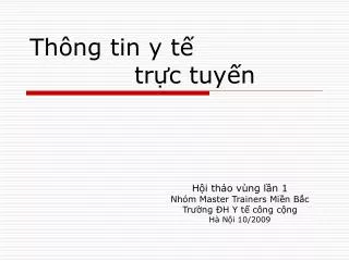 th ng tin y t tr c tuy n