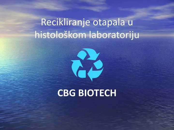 recikliranje otapala u histolo kom laboratoriju