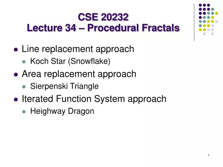 cse 20232 lecture 34 procedural fractals