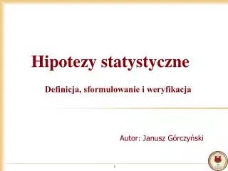 hipotezy statystyczne