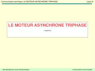 le moteur asynchrone triphase le on 6