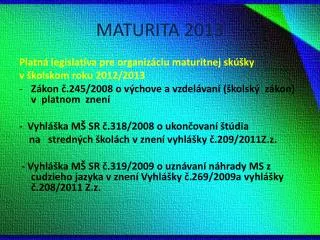maturita 2013