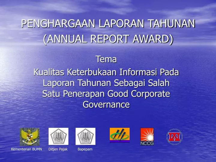 penghargaan laporan tahunan annual report award