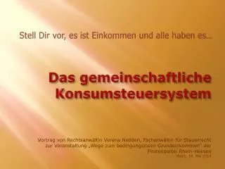 das gemeinschaftliche konsumsteuersystem