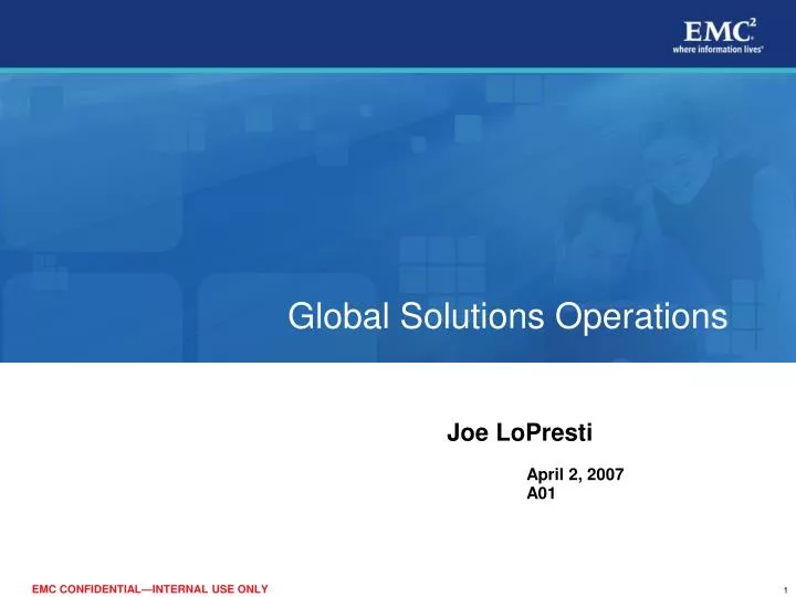 global solutions operations