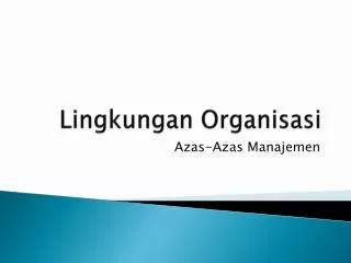 lingkungan organisasi
