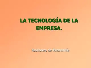 la tecnolog a de la empresa