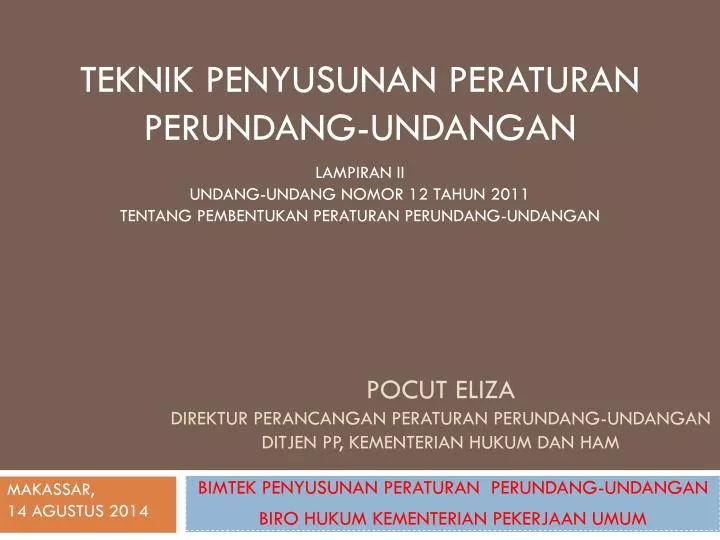 pocut eliza direktur perancangan peraturan perundang undangan ditjen pp kementerian hukum dan ham