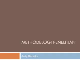 methodelogi penelitian