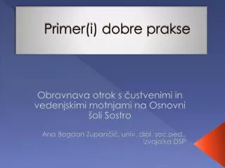 primer i dobre prakse