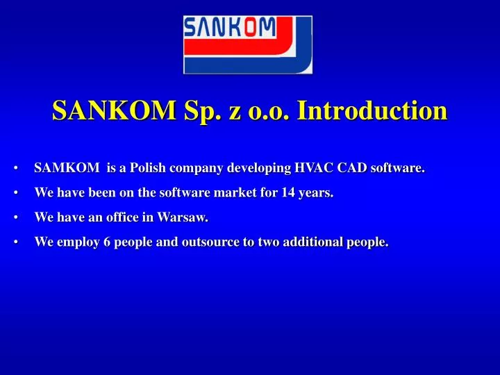 sankom sp z o o introduction