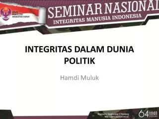 integritas dalam dunia politik