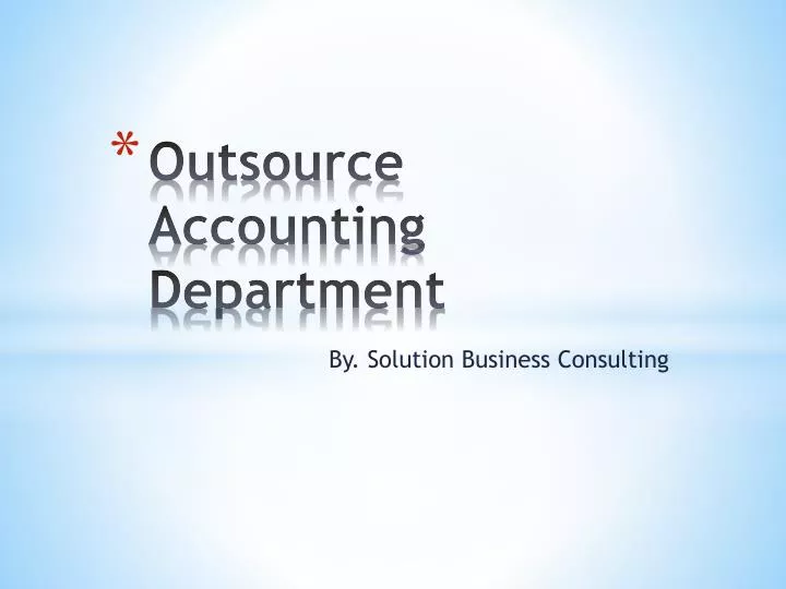 outsource accounting department