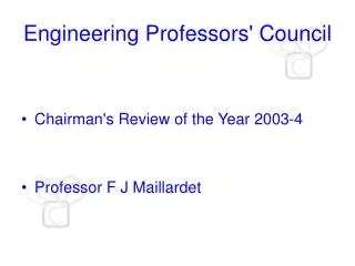 Engineering Professors' Council