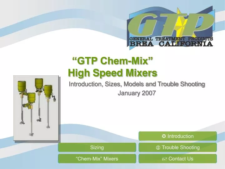 gtp chem mix high speed mixers