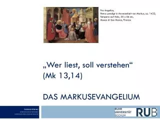 wer liest soll verstehen mk 13 14 das markusevangelium