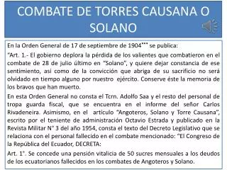 combate de torres causana o solano