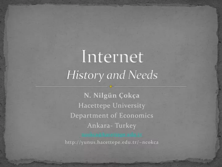 internet history and needs