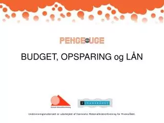 budget opsparing og l n