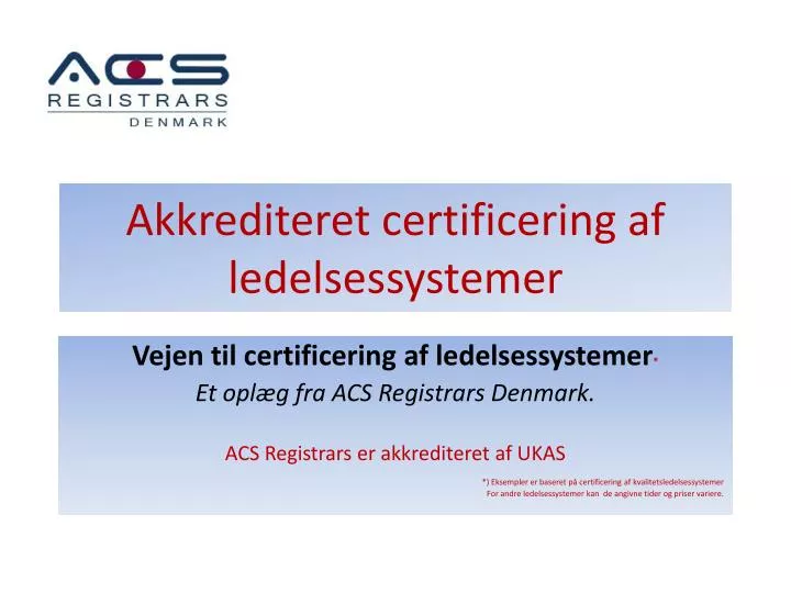 akkrediteret certificering af ledelsessystemer