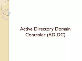 active directory domain controler ad dc