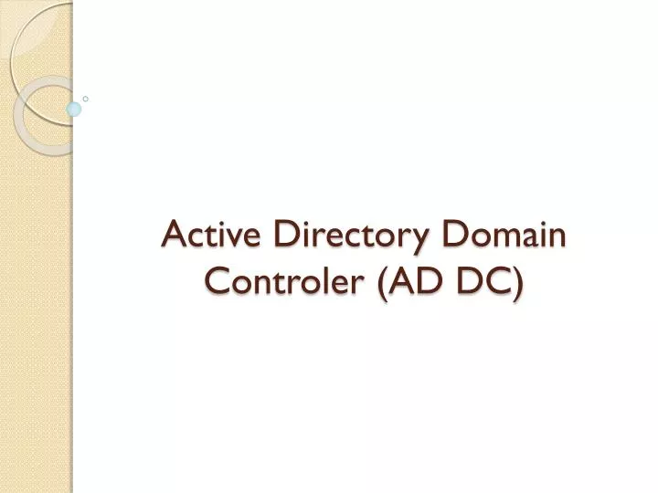 active directory domain controler ad dc