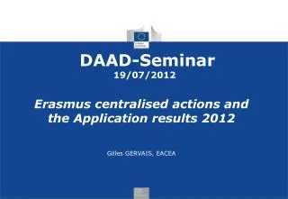 DAAD-Seminar 19/07/2012