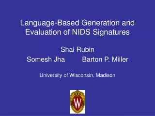 Language-Based Generation and Evaluation of NIDS Signatures