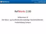 Ref Works 2.00 - slide 1