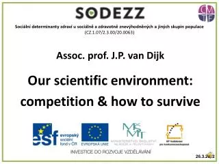 Assoc. prof. J.P. van Dijk Our scientific environment: competition &amp; how to survive