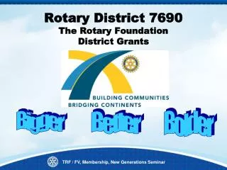 Rotary District 7690 The Rotary Foundation District Grants