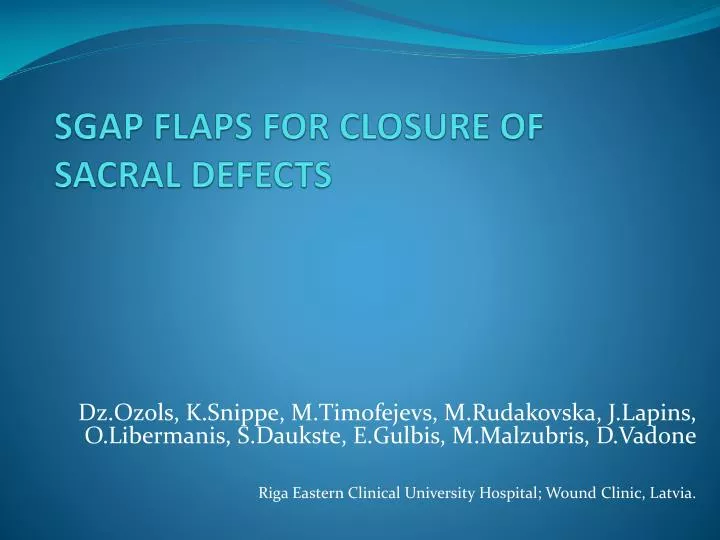 sgap flaps for closure of sacral defects