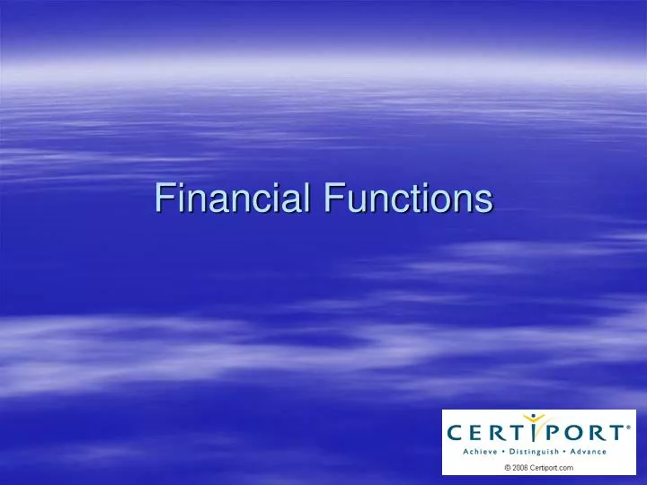 financial functions