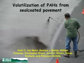 Volatilization of PAHs from sealcoated pavement