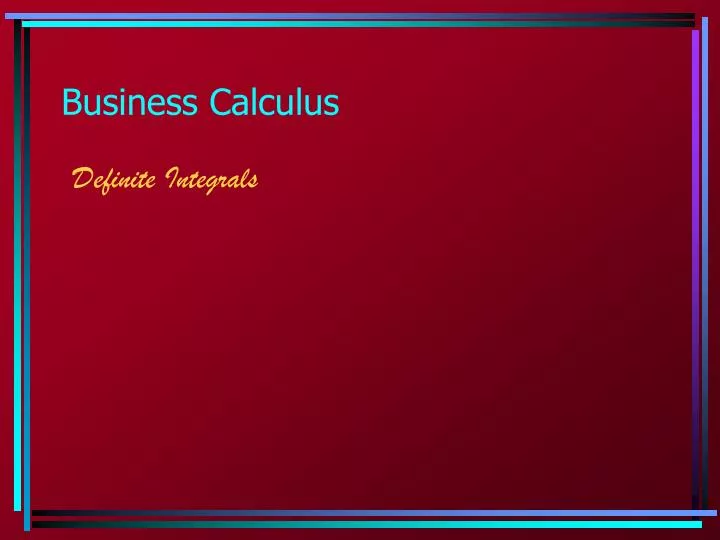 business calculus