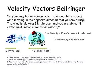 Velocity Vectors Bellringer