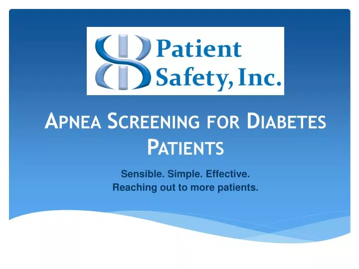 apnea screening for diabetes patients