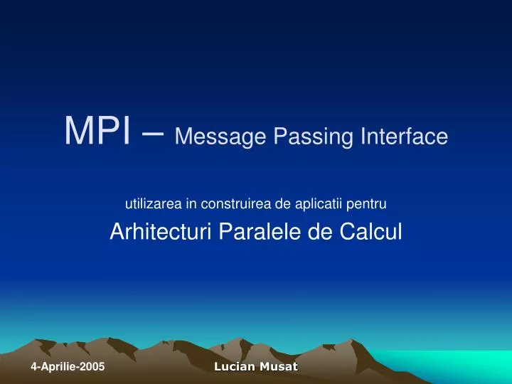 mpi message passing interface