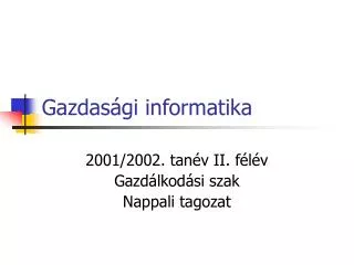 gazdas gi informatika