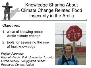 Knowledge Sharing About Climate Change Related Food Insecurity in the Arctic
