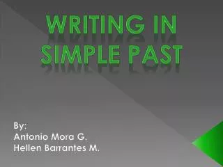 Writing in simple past