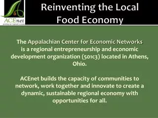 Reinventing the Local Food Economy