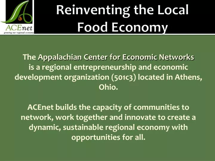 reinventing the local food economy