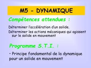 m5 dynamique