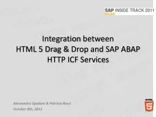 Integration between HTML 5 Drag &amp; Drop and SAP ABAP HTTP ICF Services