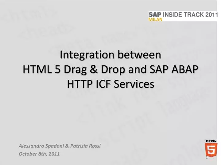 integration between html 5 drag drop and sap abap http icf services